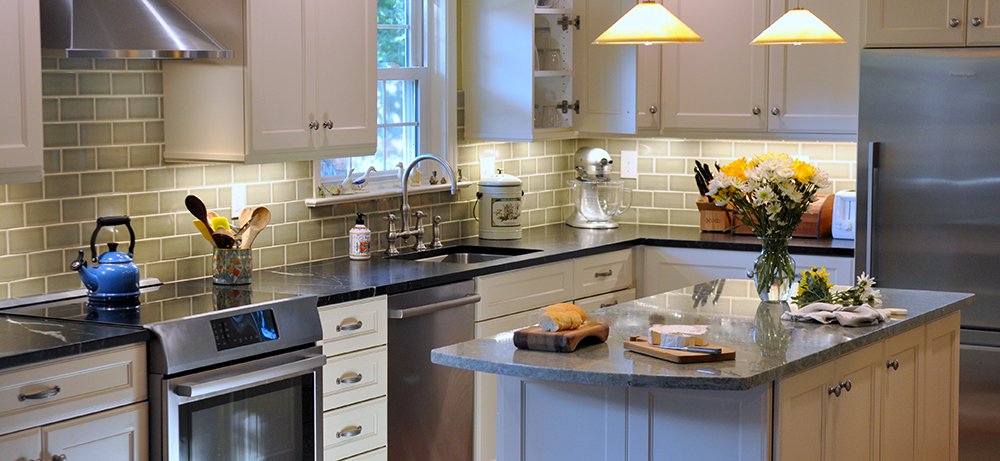 Comfortable White Kitchen  in Silver  Spring MD with Bosch 